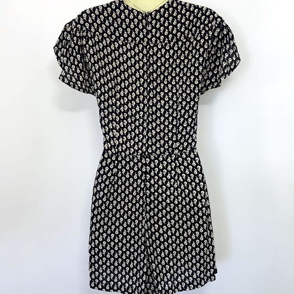 Reformation Romper Black White Viscose NWOT Sz 4 - Picture 6 of 7